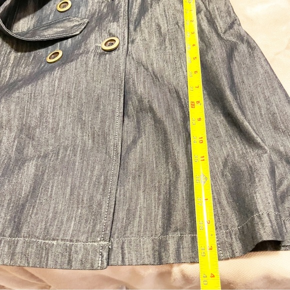 Level 99 Dark Wash Denim Trench Button Dress M New without tags - Picture 7 of 10